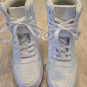 Women's White Athletic High-Top Shoes
